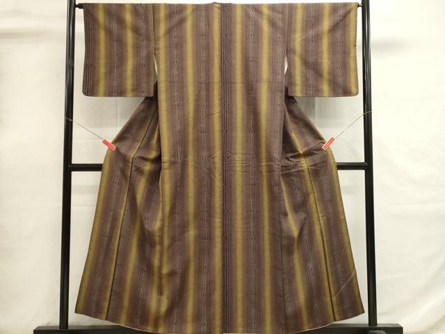 平和屋着物■上質な紬　間道　正絹　逸品　DABI0690cd