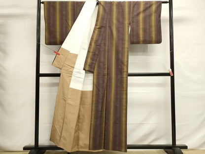 平和屋着物■上質な紬　間道　正絹　逸品　DABI0690cd