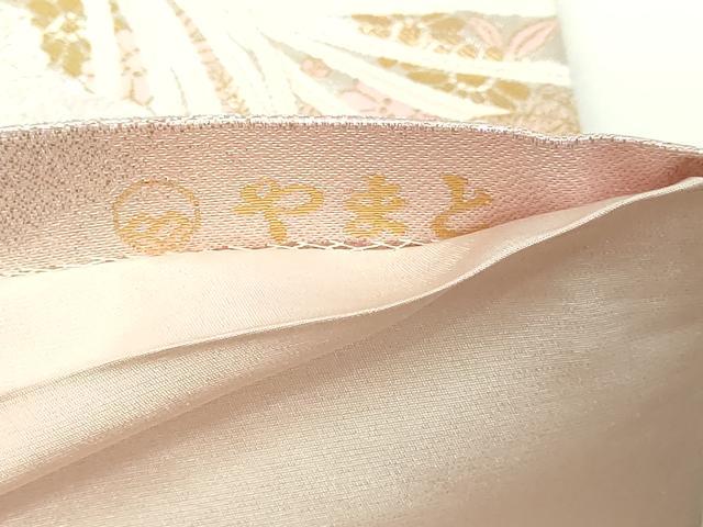 平和屋本店▼六通柄袋帯　本金花鳥文様　24Ｋ　やまと誂製　正絹　逸品　DABG9985sf