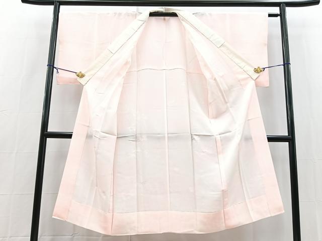 平和屋着物■長襦袢　無双仕立て　絞り　枝花地紋　暈し染め　正絹　逸品　BAAX9196yc