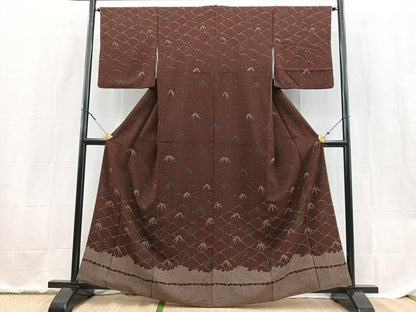 平和屋着物■訪問着　笹の葉文　洗える着物　BAAX9248yc