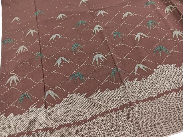 平和屋着物■訪問着　笹の葉文　洗える着物　BAAX9248yc