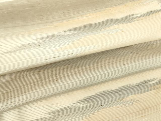 平和屋着物▽上質な紬　単衣　霞横段文　正絹　逸品　DABH6107az