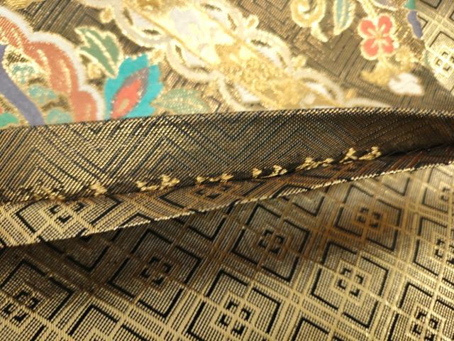 平和屋着物▼佐賀錦　六通柄袋帯　唐織　正倉院花文　金糸　正絹　逸品　DABH6204az