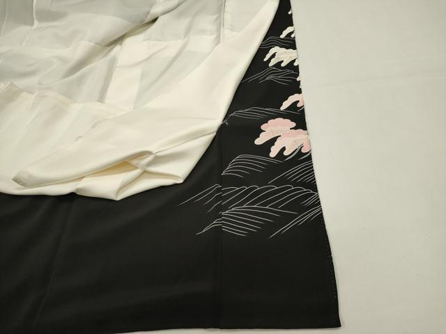 平和屋着物■豪華黒留袖　駒刺繍　浜松文　金彩　正絹　逸品　DABI0719cd