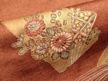 平和屋着物■訪問着　刺繍　色紙花文　暈し染め　金銀彩　鈴乃屋扱い　正絹　逸品　DABI0716cd