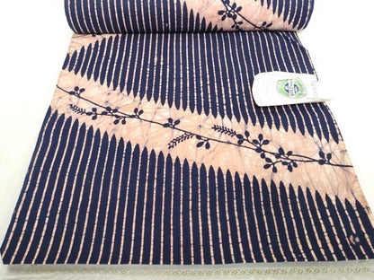 平和屋着物＊夏物　浴衣　反物　着尺　東京本染　注染　枝蕾文　綿　逸品　未使用　DABH2668zzz