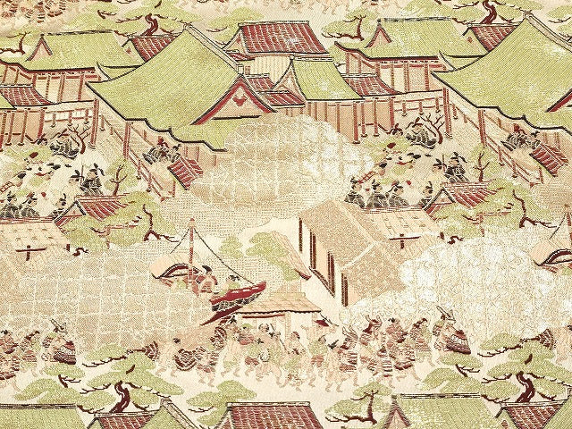 平和屋本店■名古屋帯 まとめて100点 鴛鴦 人物 風景 更紗 花柄 駒刺繍 金銀糸 など 着用可能多数 未使用品あり 全て正絹 ppp3923