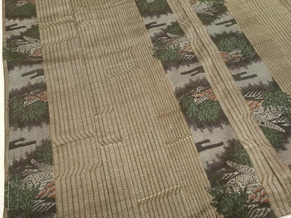 平和屋着物■上質な紬　風景間道　正絹　逸品　DABI0760cd