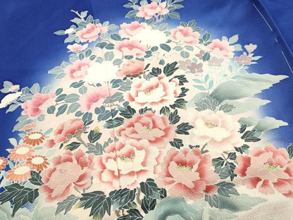 平和屋着物■訪問着　草花文　暈し染め　仮絵羽　逸品　未使用　DABI0752cd