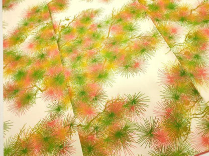 平和屋着物■上質な小紋　松葉文　正絹　逸品　DABI0779cd