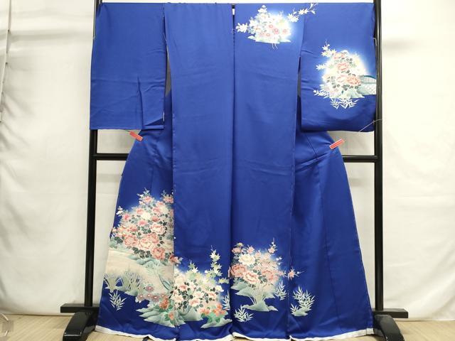 平和屋着物■訪問着　草花文　暈し染め　仮絵羽　逸品　未使用　DABI0752cd