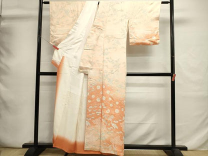 平和屋着物■訪問着　飛鶴文　菊唐草　宝尽くし　松竹梅　暈し染め　正絹　逸品　DABI0771cd