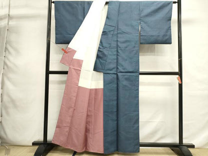 平和屋着物■上質なお召　120亀甲　正絹　逸品　DABI0759cd