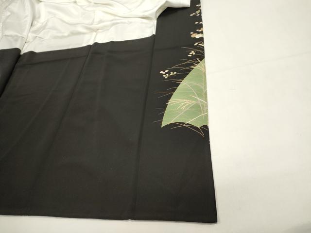 平和屋着物■豪華黒留袖　作家物　駒刺繍　花丸文　枝梅　金彩　正絹　逸品　DABI0797cd