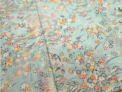 平和屋着物■上質な小紋　風景文　正絹　逸品　DABI0786cd