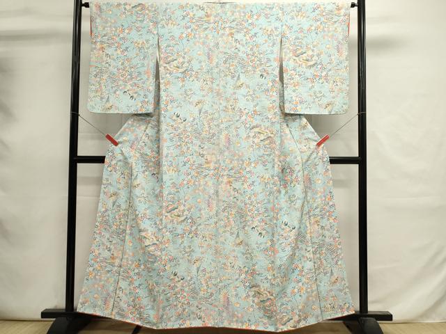 平和屋着物■上質な小紋　風景文　正絹　逸品　DABI0786cd