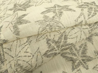 平和屋着物＊夏物　本場小千谷ちぢみ　楓　麻　逸品　AABK3459cs