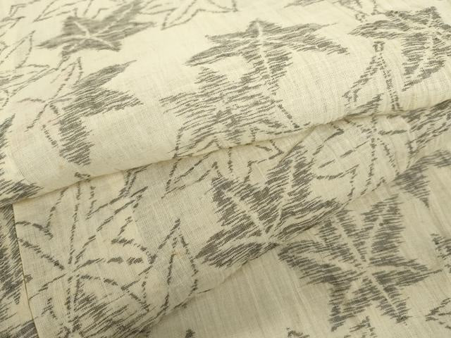 平和屋着物＊夏物　本場小千谷ちぢみ　楓　麻　逸品　AABK3459cs