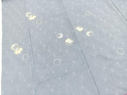 平和屋着物■小紋　雪輪花文　洗える着物　BAAX9357yc