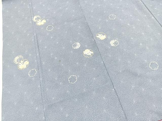 平和屋着物■小紋　雪輪花文　洗える着物　BAAX9357yc