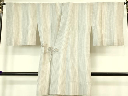 平和屋着物∞極上　道中着　スリーシーズン　春夏秋　塵除け　ロング丈　跳兎　もじり織　暈し染め　逸品　DZAB8286kh6