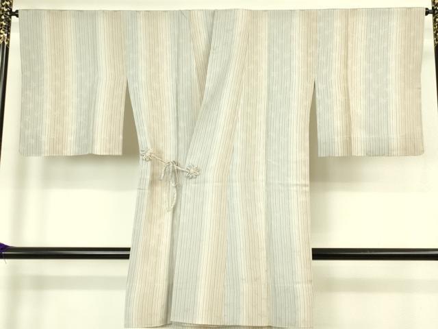 平和屋着物∞極上　道中着　スリーシーズン　春夏秋　塵除け　ロング丈　跳兎　もじり織　暈し染め　逸品　DZAB8286kh6
