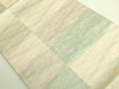 平和屋着物●極上　紋屋井関　御寮織　京袋帯　市松網目文　金糸　逸品　DZAB8320kh6