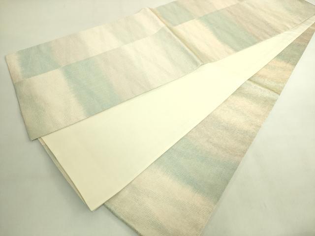 平和屋着物●極上　紋屋井関　御寮織　京袋帯　市松網目文　金糸　逸品　DZAB8320kh6