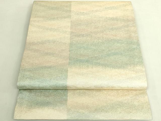 平和屋着物●極上　紋屋井関　御寮織　京袋帯　市松網目文　金糸　逸品　DZAB8320kh6