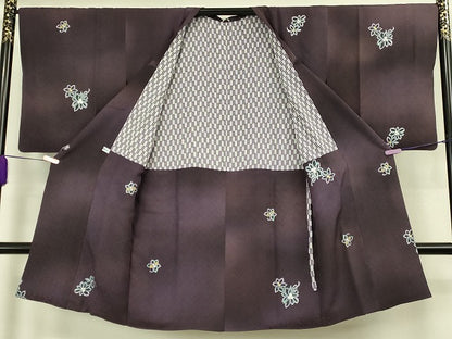 平和屋着物∞極上　道行コート　ロング丈　舞花文　暈し染め　金彩　逸品　DZAB8283kh6