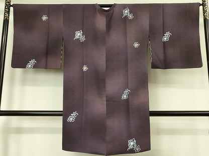 平和屋着物∞極上　道行コート　ロング丈　舞花文　暈し染め　金彩　逸品　DZAB8283kh6