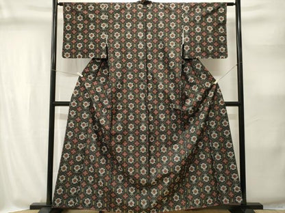 平和屋着物■本場村山大島紬　蜀江花文　正絹　逸品　CABI8323ev