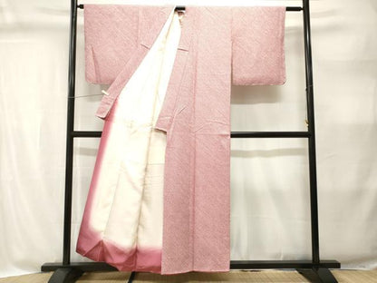 平和屋着物■大変加工の良い総絞り小紋　正絹　逸品　CABI8342ev