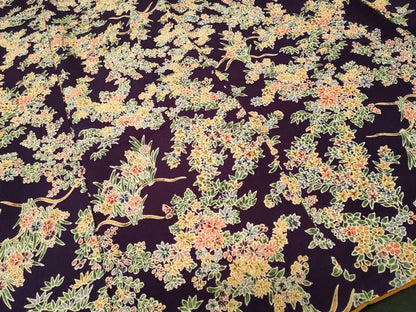 平和屋着物■上質な小紋　枝花文　鬼しぼ縮緬　三越扱い　正絹　逸品　CABI8352ev