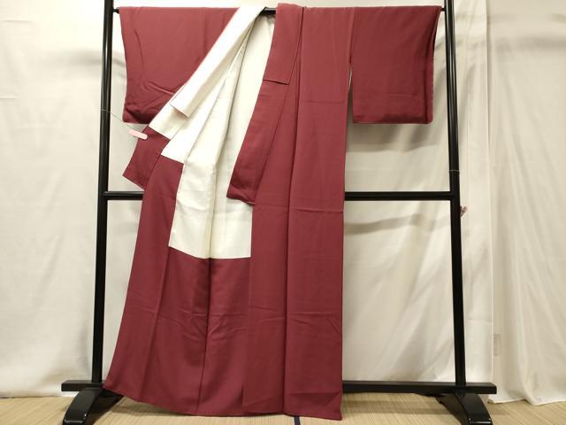平和屋着物■上質な色無地　今様色　正絹　逸品　未使用　CABI1921oy