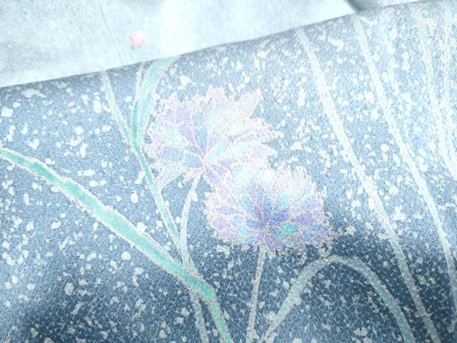 平和屋着物●染色作家　田中文子　訪問着　草花文　暈し染め　正絹　逸品　CABJ5117hy