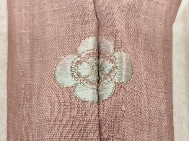 平和屋着物●結城紬　色無地　鴇浅葱色　正絹　逸品　DABH9469ps