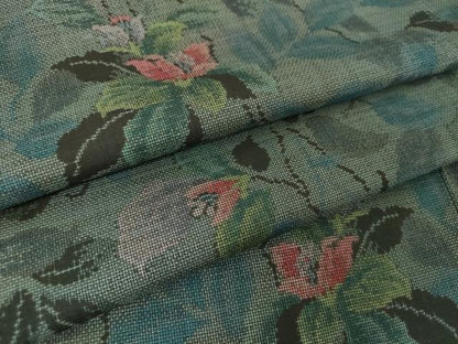 平和屋着物●本場大島紬　9マルキ　枝花文　正絹　逸品　未使用　DABH9464ps