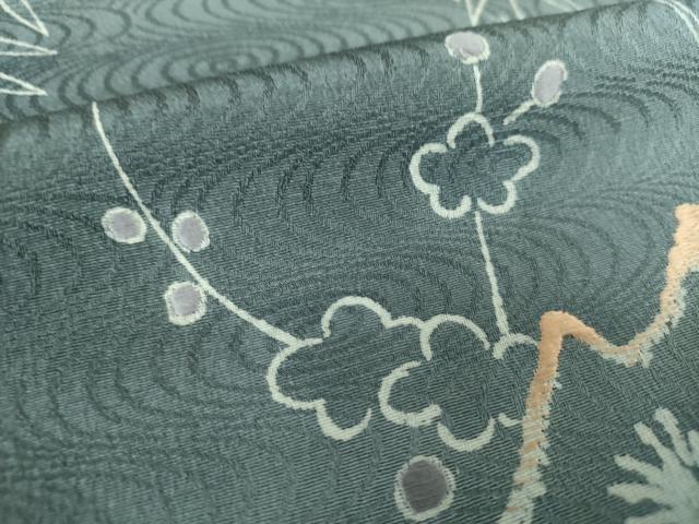 平和屋着物●訪問着　刺繍　松竹梅　暈し染め　正絹　逸品　DABH9465ps