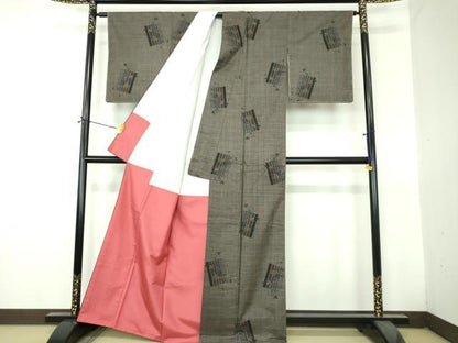 平和屋着物●本場大島紬　7マルキ　飾花文　正絹　逸品　未使用　DABH9471ps