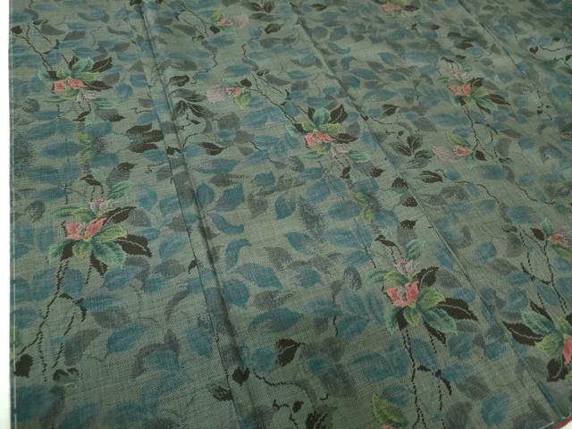 平和屋着物●本場大島紬　9マルキ　枝花文　正絹　逸品　未使用　DABH9464ps