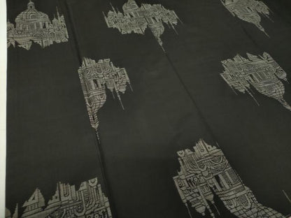 平和屋着物●本場大島紬　9マルキ　地空　西洋風景文　正絹　逸品　未使用　DABH9466ps