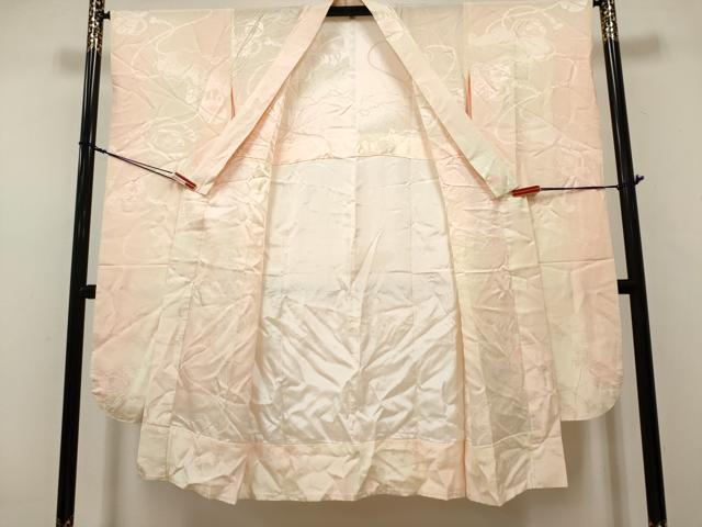 平和屋着物■振袖用長襦袢　無双仕立て　刺繍　鈴花地紋　暈し染め　正絹　逸品　DABH5056ea