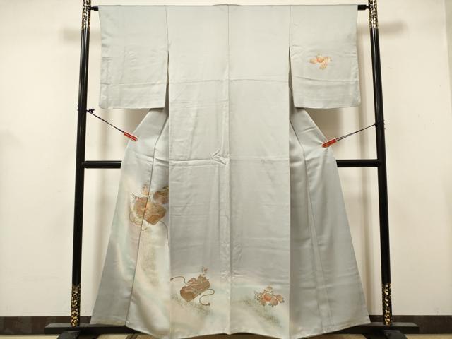 平和屋着物■訪問着　文箱花文　暈し染め　金彩　正絹　逸品　DABH5097ea