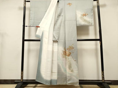 平和屋着物■訪問着　文箱花文　暈し染め　金彩　正絹　逸品　DABH5097ea