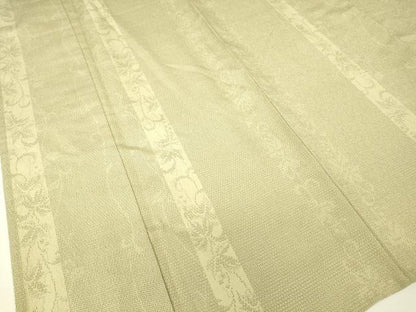平和屋着物▽本塩沢　訪問着　単衣　葡萄唐草文　110亀甲　正絹　逸品　DABH6284az