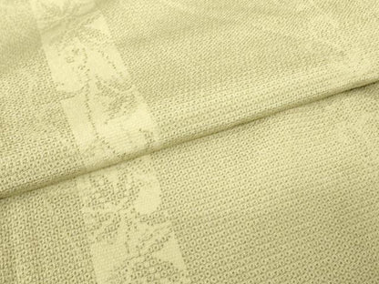 平和屋着物▽本塩沢　訪問着　単衣　葡萄唐草文　110亀甲　正絹　逸品　DABH6284az