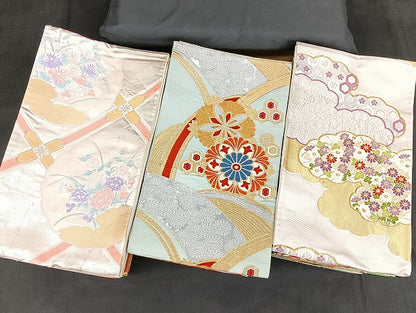 平和屋着物■袋帯 西陣 まとめて100点 鳳凰 向かい鶴 向かい蝶 更紗 花柄 楽器 立波 正倉院 金銀糸 など 未使用品あり 全て正絹 mmm1248