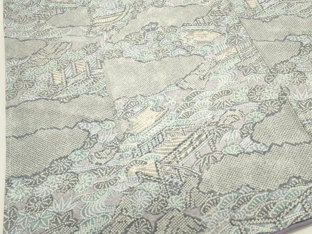 平和屋着物■上質な小紋　風景文　正絹　逸品　未使用　DABI0878cd